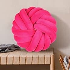Hot Pink Knot Ball Pillow - HER Home Design Boutique